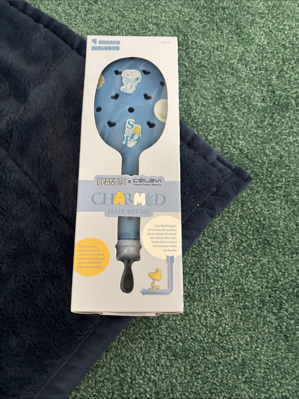 Célavi x Peanuts Snoopy Charm Hair Brush Blue NWT